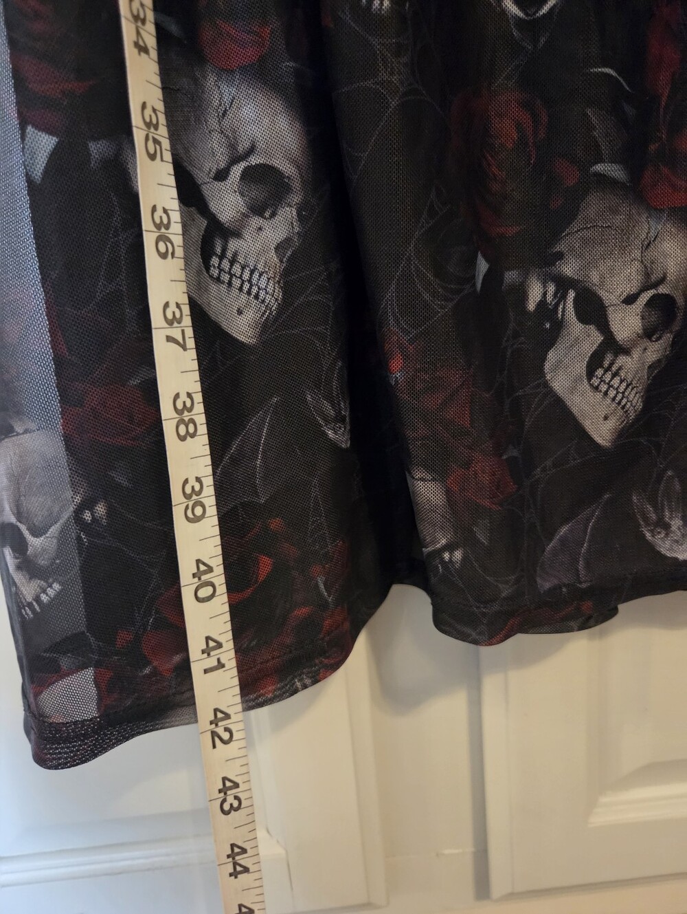 NWT Killstar Kleodora Gothic Black Sheer Skull & Rose Maxi Skirt, XS - Picture 7 of 15